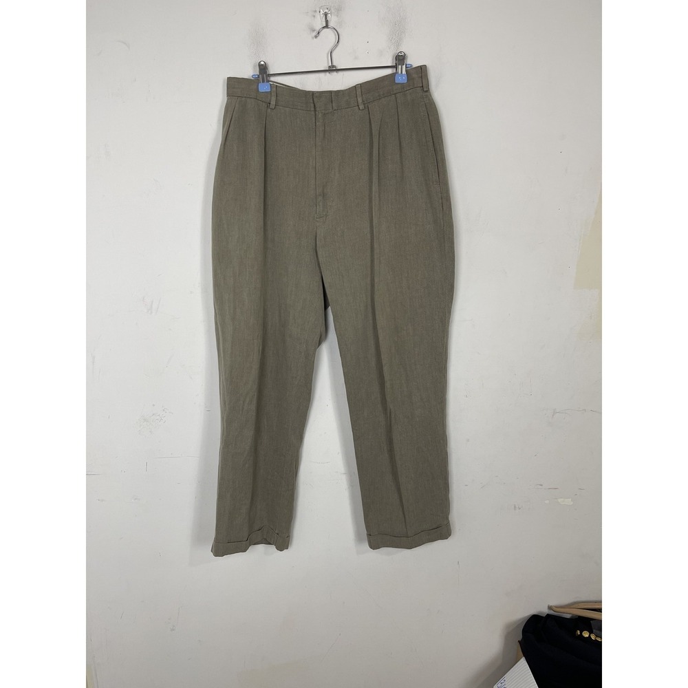 Polo by Ralph Lauren Mens 34x32‎ Pleated Chino Pants Khaki 100% Cotton